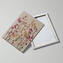 1 szt. Oprawiony/nieoprawiony plakat na płótnie z motywem kwiatowym w stylu boho, pastelowy różowy bukiet dzikich kwiatów, wydruk ścienny, odpowiedni do mieszkania, salonu, sypialni, nowoczesnego wystroju domu, stylu wiejskiego - Wielokolorowe - Zobacz 5