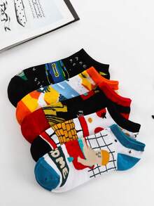 5双装女士时尚百搭船袜和隐形袜 - 彩色 - 查看 6