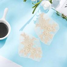 [Free Shipping]2 Pairs 4Pcs Beige 3D Floral Lace Applique Vintage Embroidery Flower Patches Sew On Polyester Solid Embroidered Appliques For Sewing MaFKing Clothes Dresses Bags Home Decorations DIY Craft - 米色 - 查看 7