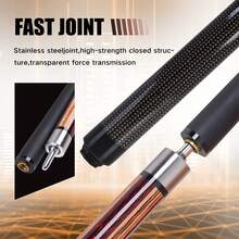 Professional Carbon Fiber Pool Cue - Low Deflection, 11.8mm/12.5mm Tip, Includes Case - Perfect For Halloween, Christmas, Valentine's, Thanksgiving & Independence Day - Black - View 2