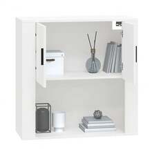 vidaXL Armário mural branco 80x33x80 cm Bois d'ingénierie - Branco - Ver 10