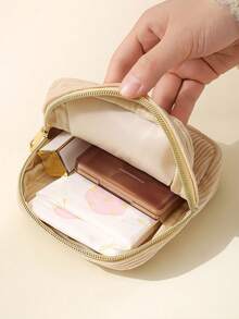 Multi-Color Sanitary Pad Storage Bag, Pink Sanitary Napkin Storage Bag, Large Capacity Minimalist Portable Storage Bag For Storing Tampons, Pads And Sanitary Napkins, Essential For Girls, Cosmetic Bag, Travel & Study Supplies, Travel Cosmetic Bag, Holiday Cosmetic Bag - Multicolor - View 11