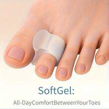 1 pereche de pernuțe separatoare moi pentru degetele de la picioare, tampoane confortabile pentru îngrijirea picioarelor, potrivite pentru tocuri înalte și pantofi sport - alb - Vizualizare 7