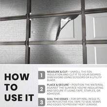 BP24010 Serie - Lámina de Aluminio para Aislamiento, Rollo 24 Pulgadas x 3 Metros, Reduce la Formación de Humedad, Sin Sustancias Dañinas, Fácil de Manejar - 24 pulgadas x 10 pies. - Ver 4