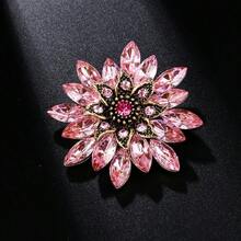 1pc Elegant Sunflower & Daisy Flower Zinc Alloy Rhinestone Brooch, Suitable For Women's Daily, Party, And Event Wear - Flowers - View 14