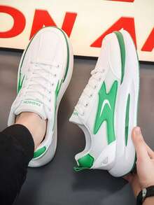 2025秋冬新款篮球运动鞋、男士休闲运动鞋、厚底运动鞋、跑步鞋 - 白色 - 查看 5