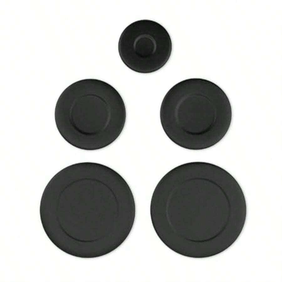 W10832694 Gas Stove Burner Cap Set Fit For  Range Stove Burner Replace W10597133 AP5988633 PS11727796 4363154 5 Pcs - As Pic - View 1