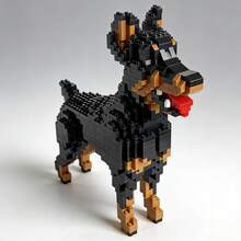 1542片杜宾犬主题迷你积木：3D立体拼装玩具，造型可爱，表情逼真。套装包含威风凛凛的杜宾犬、洁白的牛头梗、活泼可爱的鹦鹉和萌萌的猫头鹰，多种造型可供选择。是宠物爱好者的理想之选，能够激发思维，培养多元兴趣。可作为房间桌面摆件、生日礼物和节日纪念品。 - 彩色 - 查看 3