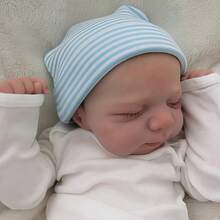 逼真48厘米重生娃娃，19英寸全身柔软硅胶乙烯基女孩娃娃，3D彩绘皮肤，血管清晰可见，乙烯基四肢，逼真细致的手绘头发，手工艺术娃娃 - 收藏级艺术娃娃，圣诞节/生日/感恩节礼物 - 彩色 - 查看 3