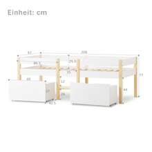 Kids Bed Frames, Headboards & Footboards - White+Solid Wood+90cm*200cm - View 2