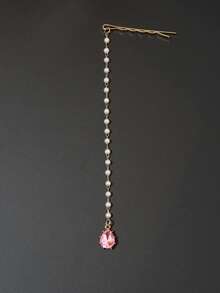 Traditioneller Wassertropfen Stirnschmuck für Frauen, Retro Strass Haaraccessoire, einfach eleganter Haarschmuck Anhänger für Feste, geeignet für Hochzeiten, Feiertage und als Geschenk, Haarkette - Verschiedenfarbig - Übersicht 6