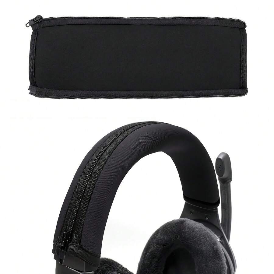 适用于 HyperX Cloud & Alpha、Cloud 1/2/3/Pro、Cloud X/Core、Flight、Stinger 游戏耳机的替换耳机头带套，头带垫，安装简便，无需工具 - 黑色 - 查看 1