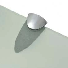 vidaXL Murales Étagères 2 pz Verre 100 x 10 cm 8 mm - Bianco - Visualizzare 5