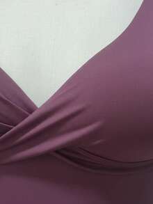Elegant Women's Plus Size Swimsuit For Beach And Pool - Comfortable And Stylish With Removable Padding - Vino -8000 - Ver 5