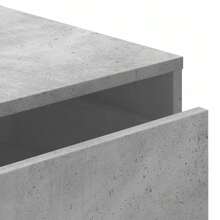vidaXL Commode d'angle gris béton 80x41x58 cm ingénierie du bois - Gris - Voir 8