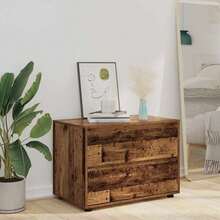 vidaXL Armário de rangement Bois Antigo 80 x 48 x 57 cm - Castanho - Ver 6