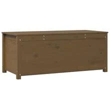 vidaXL Boîte de rangement castanho miel 110x50x45,5cm Bois massif de pin - Castanho - Ver 2