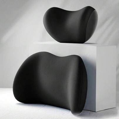 Memory Foam Lumbar Support Cushion For Car & Office Chair | Adjustable Straps For Driving, Gaming & Desk Use | Ergonomic Back Pain Relief & Fatigue Reduction Pillow