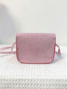 1Pc Kids Cross Shoulder Bag Square Bag Shoulder Bag Coin Purse, Lightweight And Portable Flip Closure, Suitable For Girls, Teenagers, Daughters, Girls, Schoolgirls, Junior High School Students, Etc., Daily Essentials , Also Ideal For Clothing - 543# - View 5