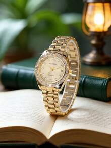 LIANDU LIANDU 母亲节女士腕表，时尚创意，百搭实用，小巧精致，个性化石英表，适合日常佩戴，生日礼物，返校季礼物，感恩节礼物，浪漫场合礼物，完美之选 - 金色 - 查看 2