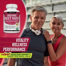 Comunvitam Organic Beet Root Tablets - Nitric Oxide Booster Beetroot Supplement 2040mg,Organic,Beet Root Tablet - 90抽 - 查看 2