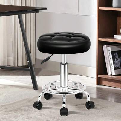  ALFORDSON Salon Stool Round Swivel Barber Hair Dress Chair Gas Lift Riley