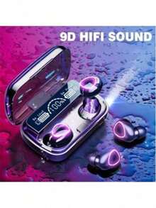 蓝牙耳机 9D 立体声 高低音运动耳机 免提触控 TWS 无线耳塞 - 彩色 - 查看 6