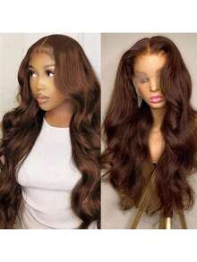 40 Inch 200% Density Wear And Go Glueless Wigs Human Hair Pre Plucked Pre Cut Brown 13x4 HD Lace Wigs Body Wave Lace Front Wigs Human Hair For Women 200% Density - S4 - 查看 10