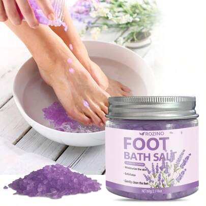 60克七合一薰衣草足浴盐，清爽足部，足浴球，深层清洁保湿泡腾片，运动后泡脚，睡前泡脚20分钟，适合干燥、皲裂的足部——完美礼物