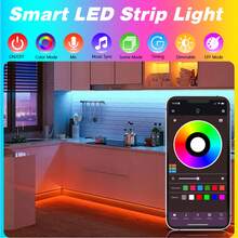 HBOWMDJIA 16ft-100ft Led Strip Lights For Room Decor, With 44-Key Remote And App Control, Change Color In Sync With Music, Timing Setting, Adjustable Brightness, Led Lights For Bedroom, Living Room, Game Rooms, Kitchen,TV Backlight, Halloween Party Decor, Christmas Gifts - 多色光 - 查看 2
