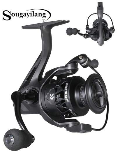 SOUGAYILANG Máy câu quay tỷ số truyền 5.2:1, ống cuốn bằng nhôm CNC siêu nhẹ, tay cầm EVA - Dành cho câu cá rô/cá hồi, hồ/sông, cho người mới bắt đầu và cần thủ.