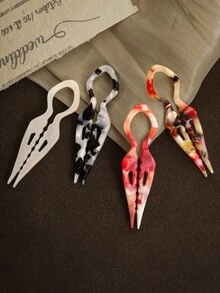 1pc French Acetate Hair Clip -7CM/11CM Small Ball Lazy Curly Hair Magic, Simple Hair Clip, U-Shaped Comb, Temperament Hanging From The Back Of The Head, Women's Ponytail Curling Accessories, Elegant Antique Hair Stick, Suitable For Women, Ponytail Tying, Formal And Daily Hairstyles - Parties, Weddings, Daily Use Hair Clips - Elegant Hair Accessories Gifts, Bun Extension, Hair Styling Pins, Pins For Hair - Multicolor - View 7