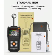 POROMETISTO Non-Destructive Moisture Meter - Black - View 8