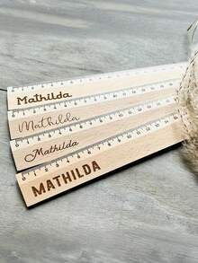 Personalized Ruler - Custom Name/Text, Clear Scale Markings, Wooden Measuring Tool. Ideally Suited For School Use In Offices And Art Projects - Perfect Gift Choice: Birthdays, Teacher Appreciation Day