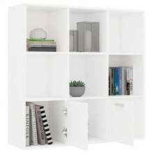 vidaXL Biblioteca blanca 98x30x98 cm madera de ingeniería - Blanco - Ver 6