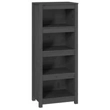 vidaXL Biblioteca cinza 50x35x125,5 cm Bois de pin massif - Cinza - Ver 2