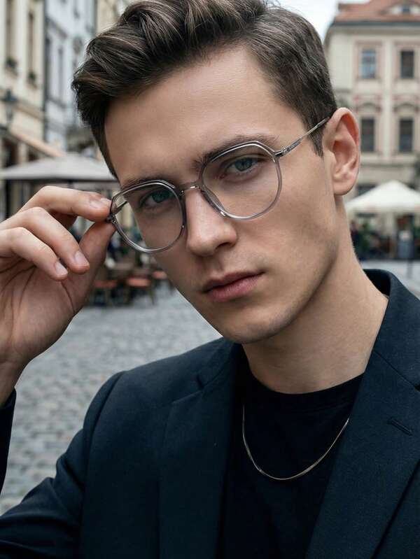 Men's Metal Full Frame Retro Elegant Eyeglasses, Suitable For Daily Commute, Outfit Matching, Photography, Outdoor Vacation, Also A Great Back-To-School Gift, Perfect For Halloween, Christmas, Easter, Valentine's Day, Independence Day, Thanksgiving, New Year