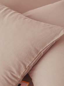 1 chiếc vỏ gối trang trí cỡ nhỏ, màu xám hồng trơn, chống xù lông, thoáng khí, kiểu Nhật Bản, dùng được cả bốn mùa, phù hợp cho giường đơn/đôi/nữ hoàng/vua. - Bụi hồng - Xem 5