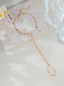 1 chiếc vòng tay dây mảnh tối giản đính đá Cubic Zirconia, trang sức thời trang dành cho nữ, phù hợp cho sử dụng hàng ngày, hẹn hò, dự tiệc và tụ họp. - Vàng - Xem 4