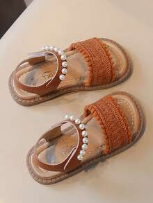Kids/Teens Studded Flat Sandals, Comfortable Non-Slip Soft Sole - Brown - View 4