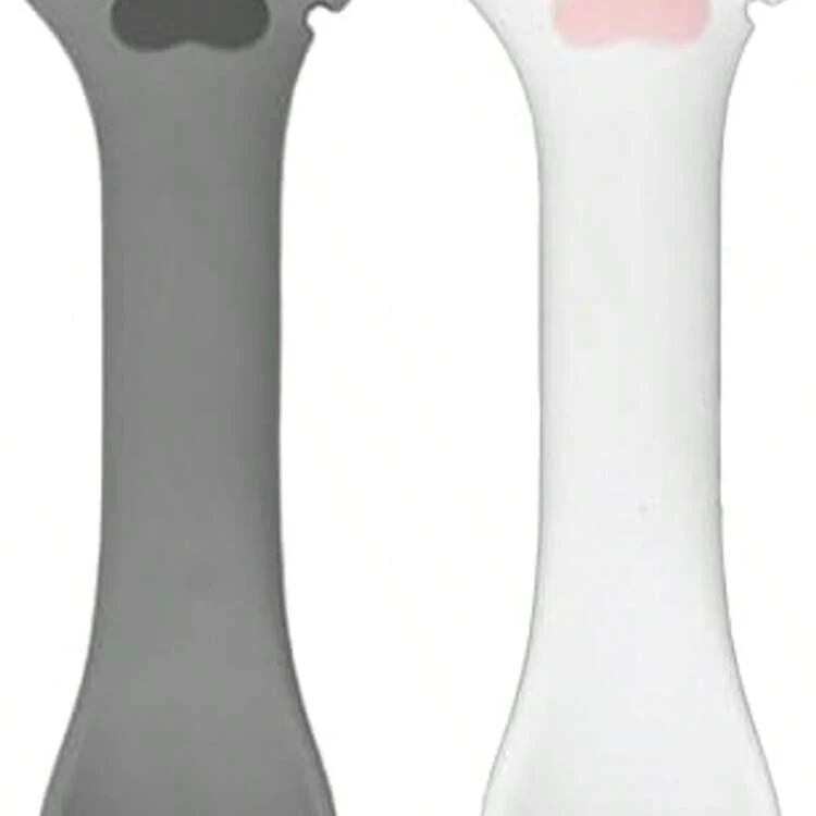 YEUSS Cuchara para Enlatar para Mascotas, Cuchara para Abrir Latas para Gatos, Multiusos,  para Lavavajillas, Silicona Duradera, 2 Piezas, Ergonmica para Interiores para Cocina - como se muestra en la figura - Añade 9