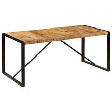 vidaXL Mesa à manger 180x90x75 cm Bois de manguier maciza - Marrón - Ver 9