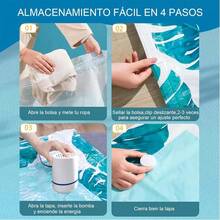 CYPNBolsas de Almacenamiento de Vacío 12 Pcs Bolsas al Vacio Ropa para Viaje Reutilizables Bolsas de Compresión con Bomba Vacio Eléctrica Ahorro Espacio para Guardar Cobijas EdredonesFashion - 225246118 - Ver 6