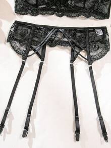 Women Bra And Panty Sets - 黑色 - 查看 7
