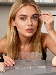 5片装可重复使用透明眉形模板 - 精准测量工具，清晰标记，适用于纹眉、修眉，适合初学者和专业人士 - 耐用易清洁，适合沙龙或家庭使用 - 边缘光滑，易于使用，附赠一支睫毛刷 - 彩色 - 查看 6