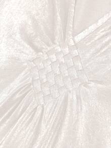 2026春夏新款优雅摩洛哥长袍连衣裙，V领长蝙蝠袖宽松版型，适合海滩度假、晚宴派对、泳装、罩衫等场合穿着。 - 白色 - 查看 5