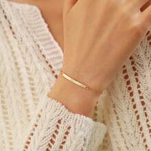 Engraved Name Bracelet With Heart, Personalized Jewelry Gift, Custom Bracelet, Customized Gift For Mom Name Bracelets, Nameplate Bracelet - Multicolor 2 - View 6