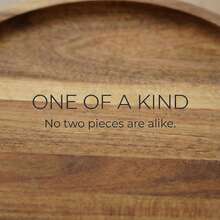 1pc/4pcs Round Acacia Wood Serving Tray, Natural Wooden Plate For Food, Coffee Table Decor, Vanity Organizer & Candle Holder - Farmhouse Kitchen Essentials - Brown - View 7