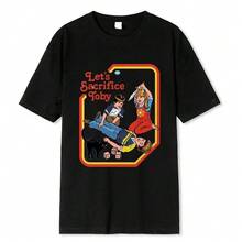 Serie de cómics de terror Vende tu alma Economía para niños Camisetas para hombres Camisetas sueltas Ropa de calle - Negro - Ver 10