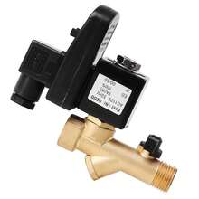 Válvula Dren Solenoide Automática 110v 1/2 - Negro - Ver 3